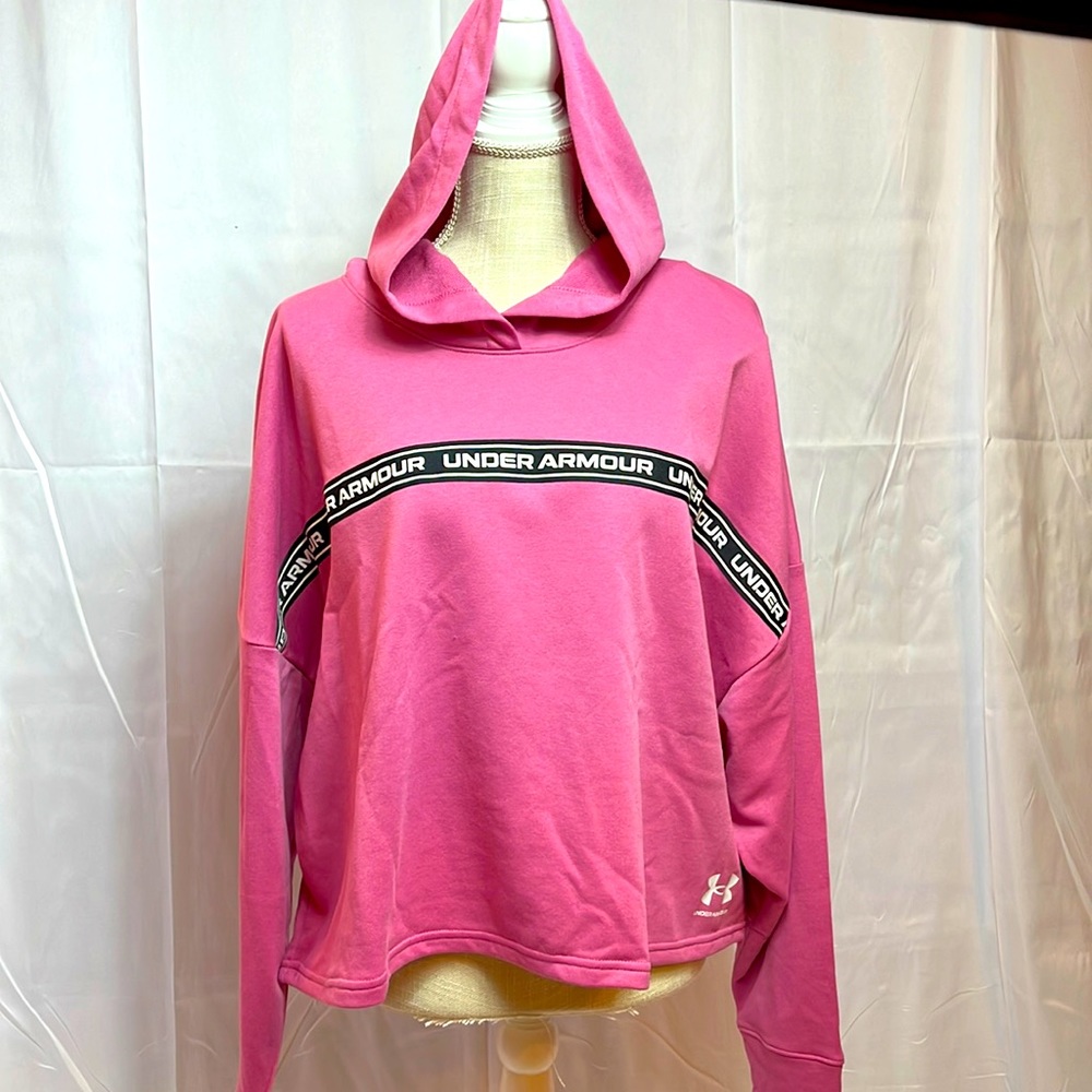 Under Armour women’s rival terry cropped hoodie Sz L